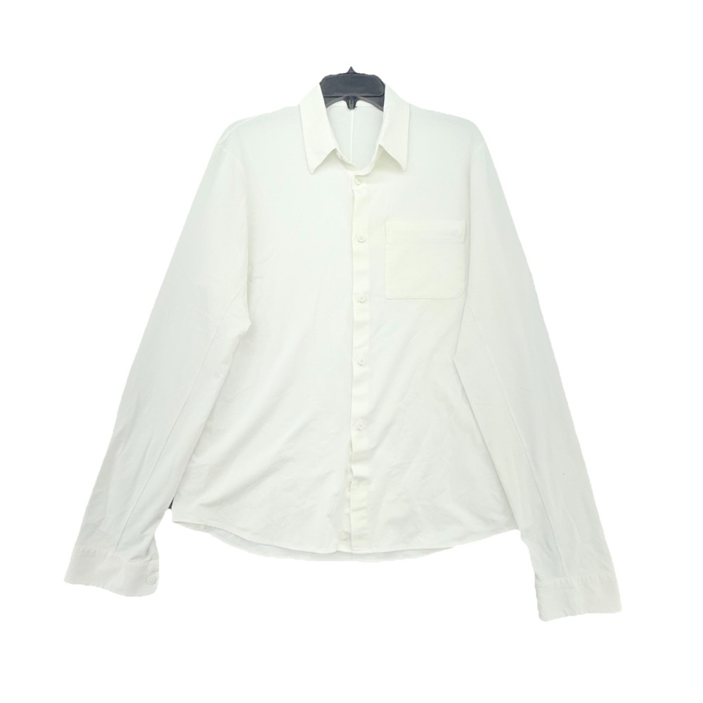 Lululemon Button Up Shirt Mens White One Thing At A time Performance